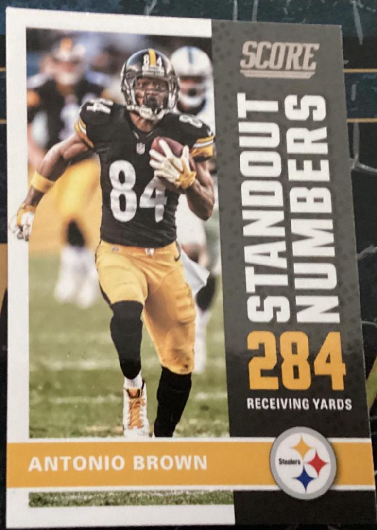 Antonio Brown #10 Football Cards 2017 Panini Score Standout Numbers