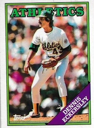Dennis Eckersley #72 Baseball Cards 1988 Topps