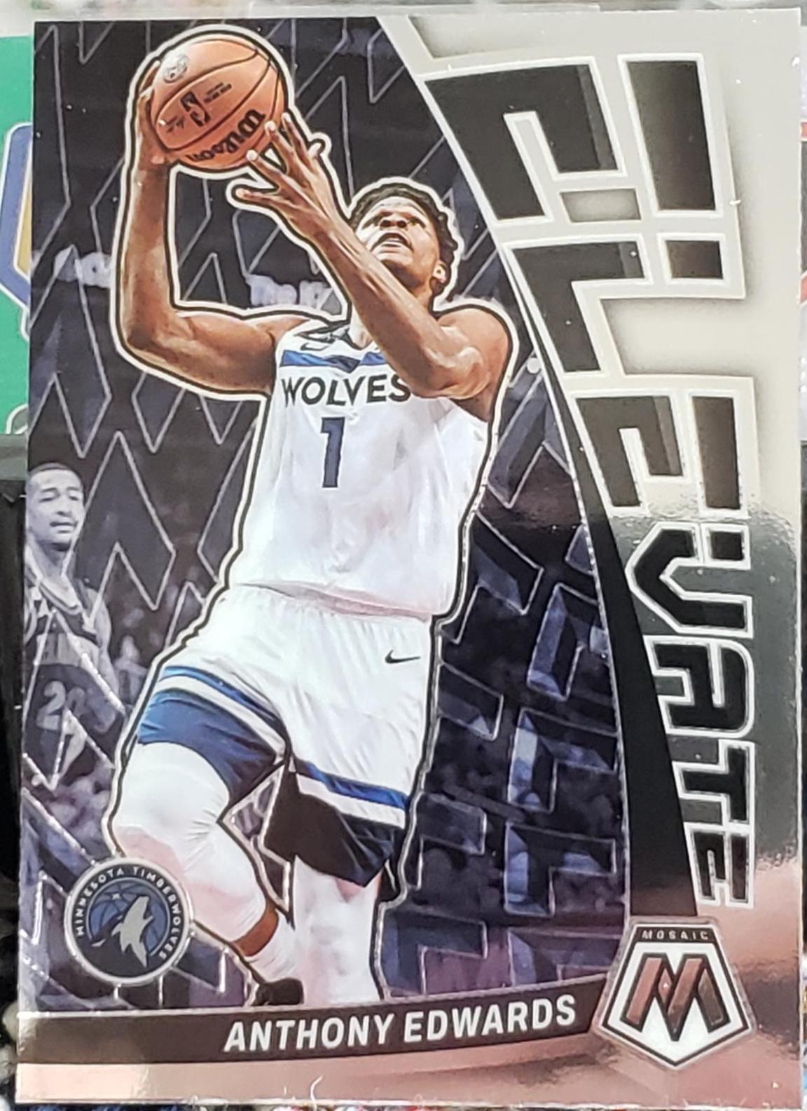 Anthony Edwards #5 Basketball Cards 2022 Panini Mosaic Elevate