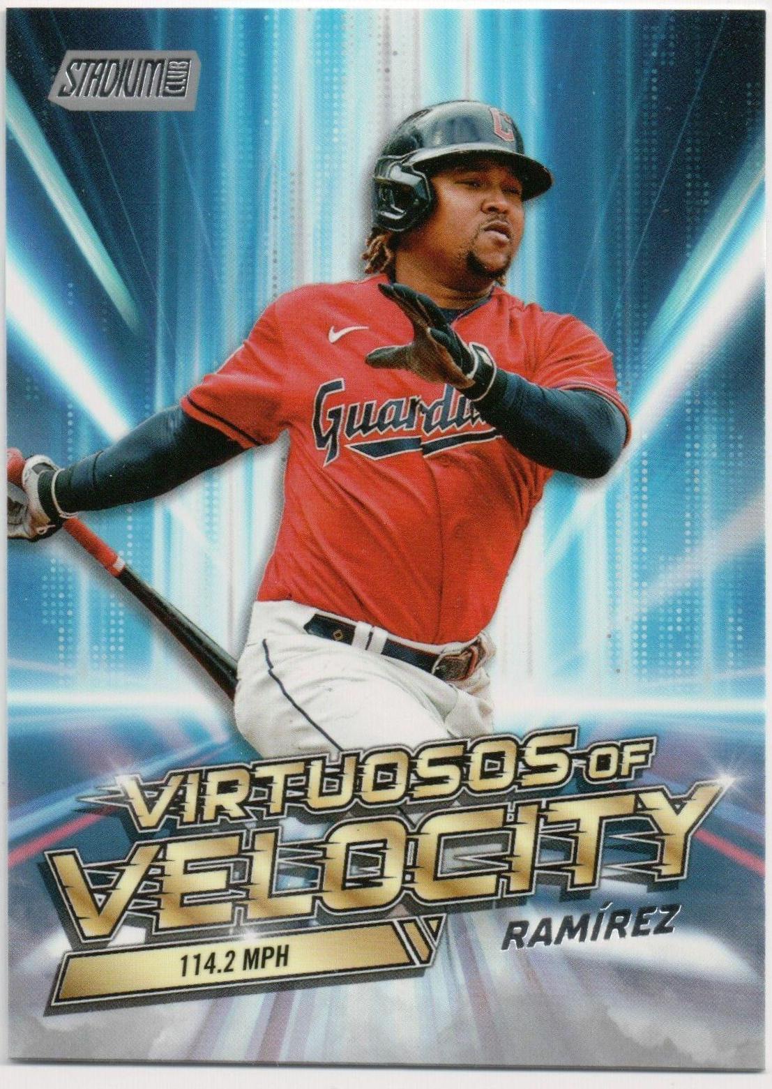 Jose Ramirez #VV-17 Baseball Cards 2023 Stadium Club Virtuosos of Velocity