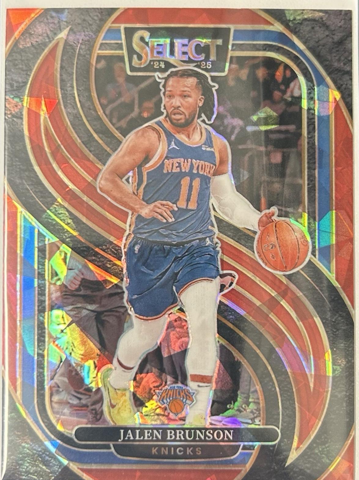 2024 Jalen Brunson [Red Cracked Ice Prizm] #151