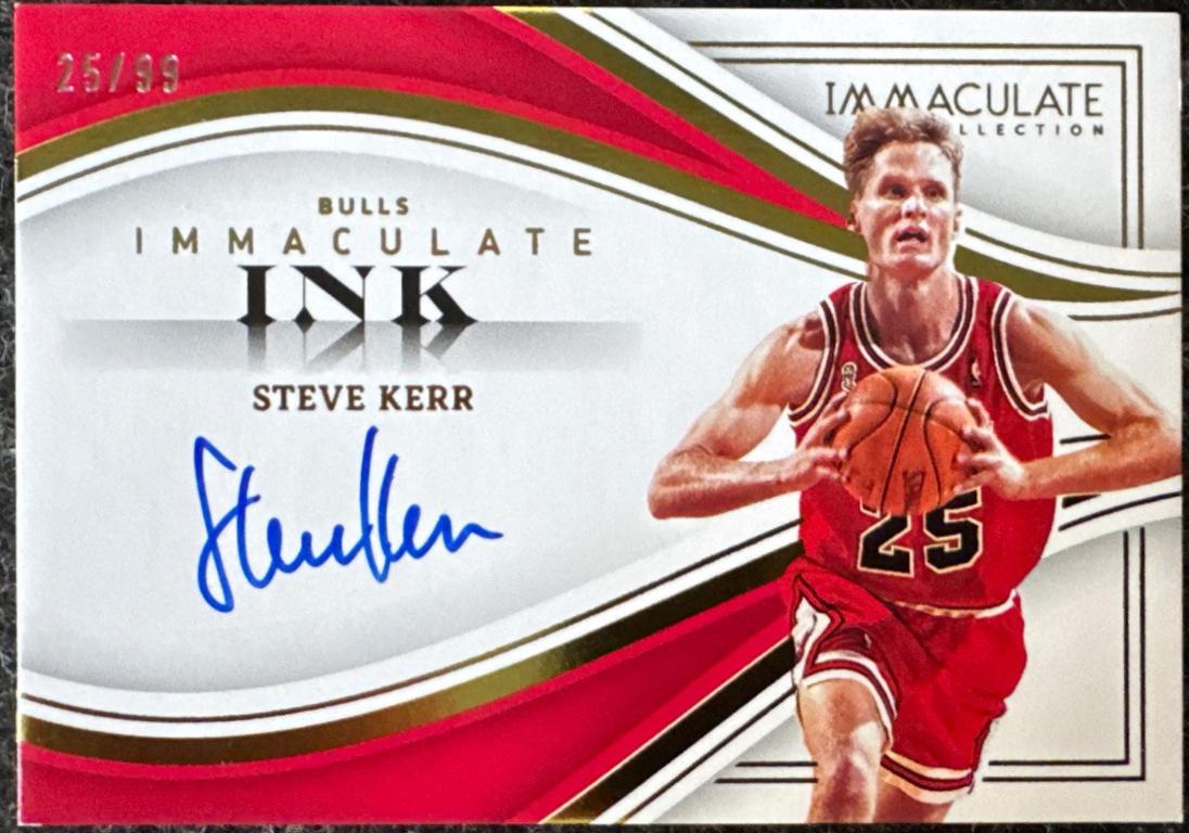 Steve Kerr #14 2022 Panini Immaculate Collection Ink Autographs Basketball