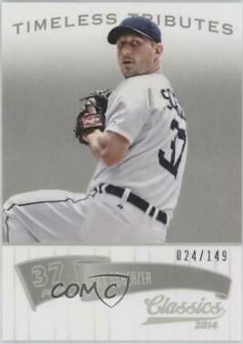 Max Scherzer #93 Baseball Cards 2014 Panini Classics