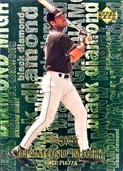 Mike Piazza #M2 Baseball Cards 2000 U.D. Black Diamond Rookie Edition Diamond Might
