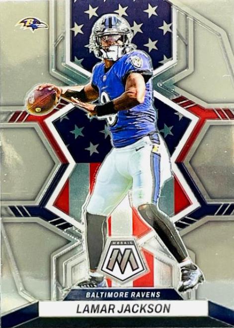 Lamar Jackson #259 Football Cards 2022 Panini Mosaic