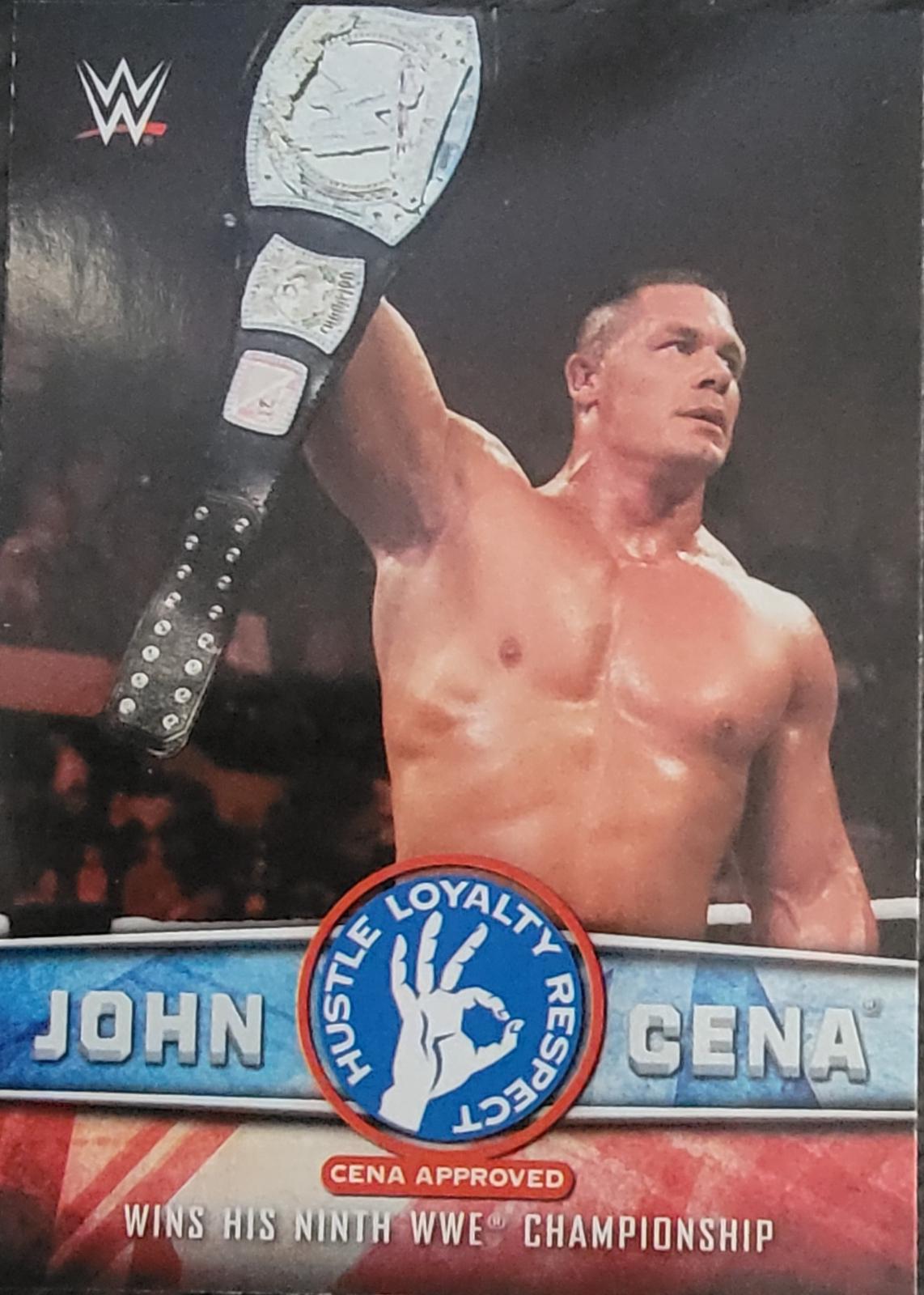 Wins His Ninth WWE Championship #26 Wrestling Cards 2017 Topps WWE John Cena Tribute