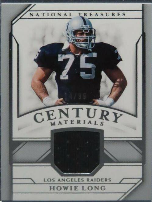 Howie Long Football Cards 2018 National Treasures Century Materials