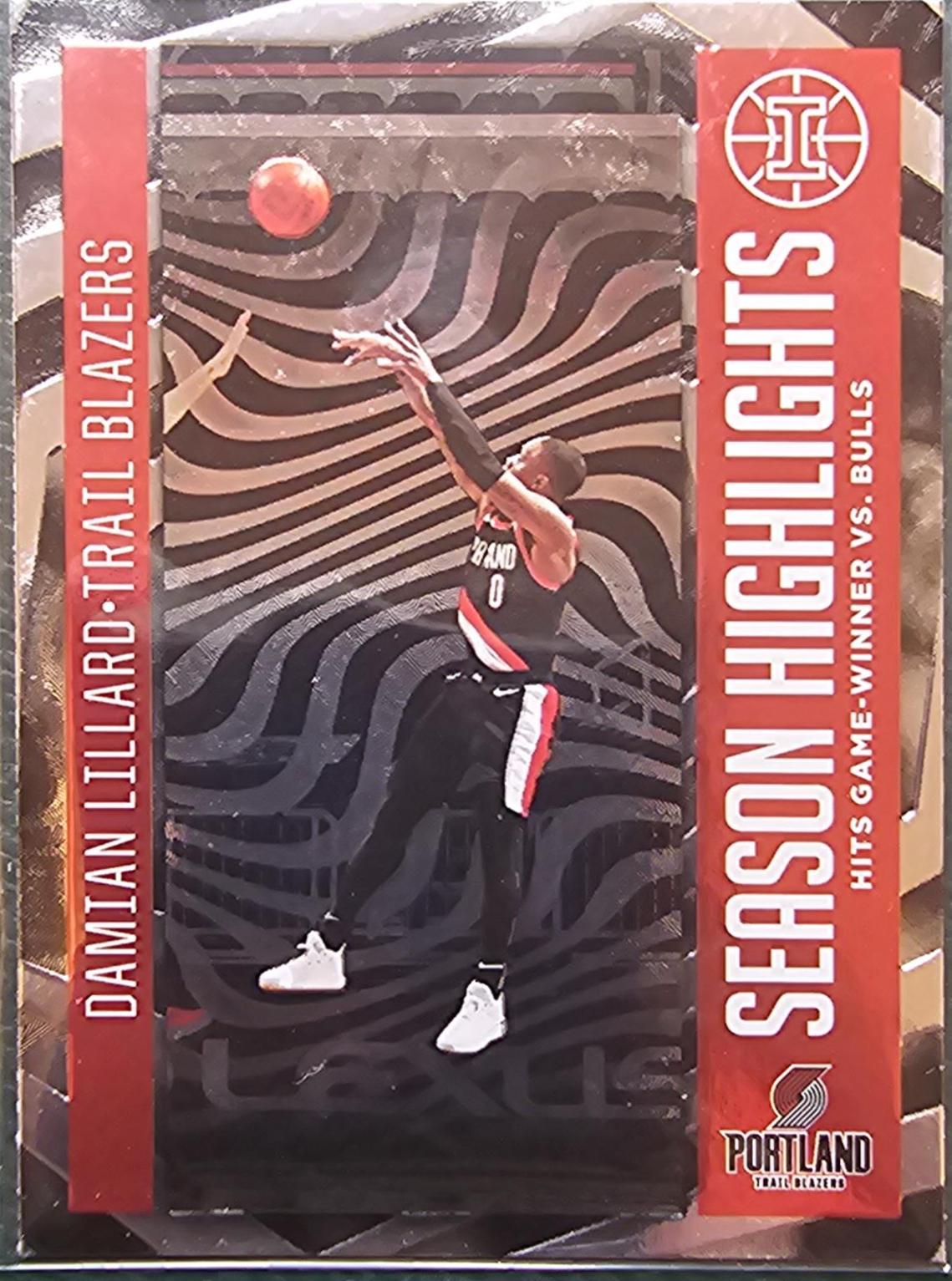 Damien Lillard #7 Basketball Cards 2020 Illusions Season Highlights