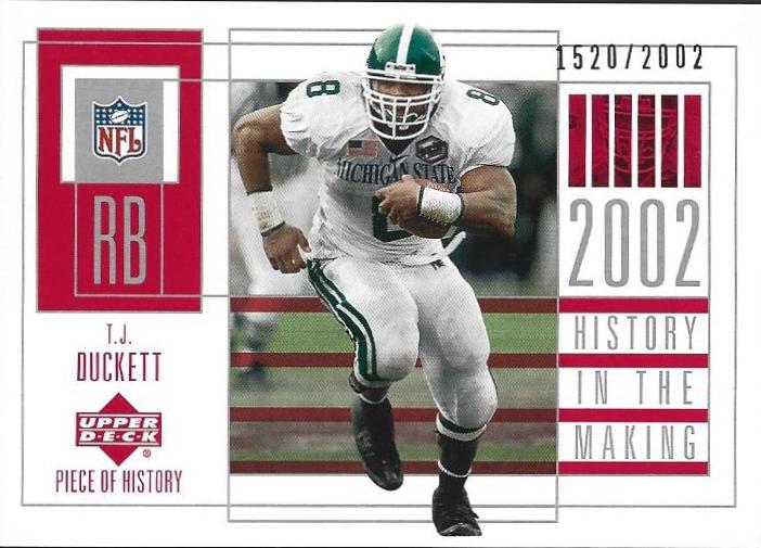 T.J. Duckett #126 2002 Upper Deck Piece Of History Football