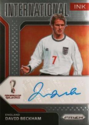 David Beckham #IDBE Soccer Cards 2022 Panini Prizm World Cup International Ink Autograph