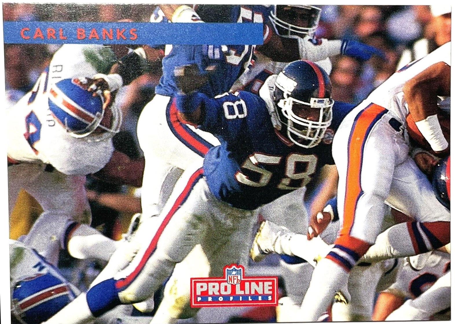Carl Banks #19 Football Cards 1992 Pro Line Profiles