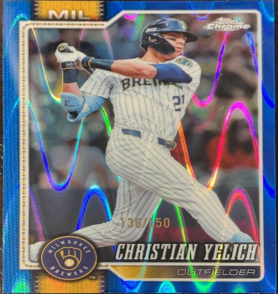 Christian Yelich [Blue Wave Refractor] (2026 Topps Chrome)