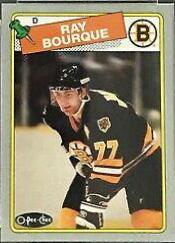 Ray Bourque #I Hockey Cards 1988 O-Pee-Chee Box Bottoms Hand Cut