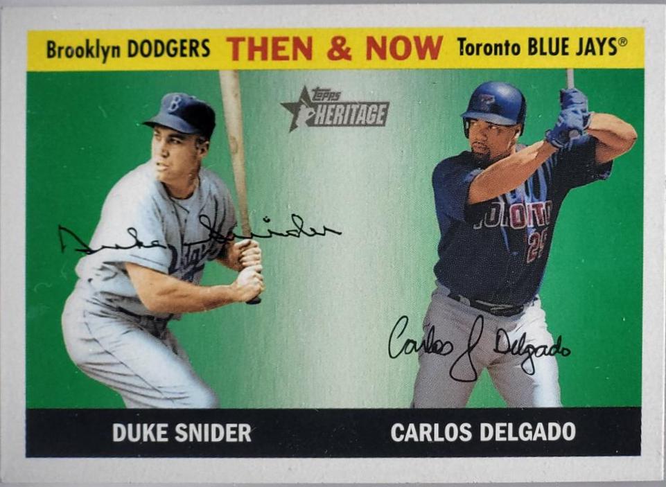 RBI Leaders: Duke Snider, Carlos Delgado #TN3 Baseball Cards 2004 Topps Heritage Then & Now