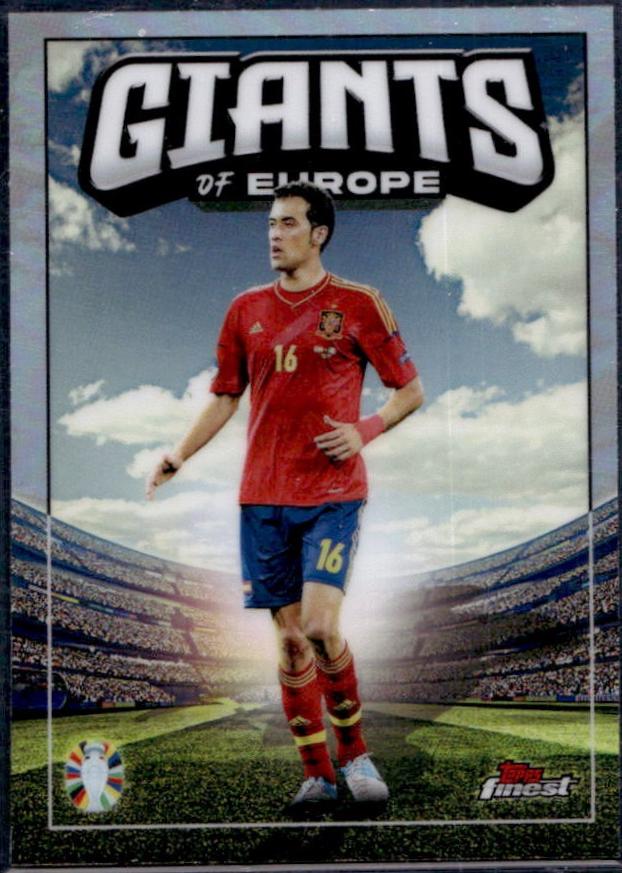 Sergio Busquets #GE-SB Soccer Cards 2023 Topps Finest Road To UEFA EURO Giants of Europe