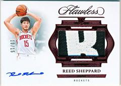Reed Sheppard [Ruby] #2 Basketball Cards 2024 Panini Flawless Horizontal Patch Autograph Prices