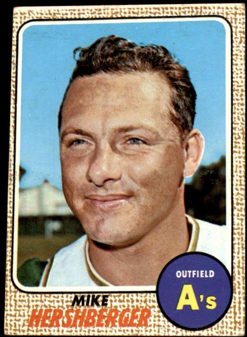 Mike Hershberger #18 Baseball Cards 1968 Topps Milton Bradley