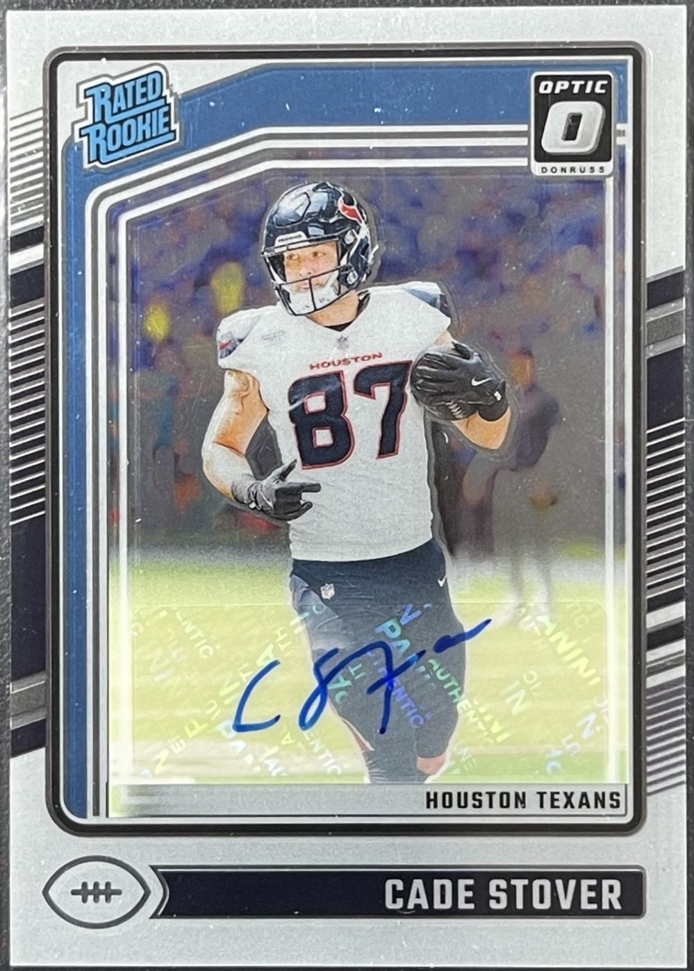 Cade Stover #218 Football Cards 2024 Panini Donruss Optic Rated Rookies Autographs