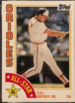 Cal Ripken Jr. #CR Baseball Cards 2019 Topps 1984 Baseball All Stars