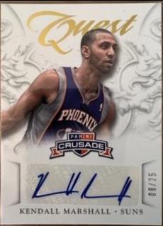 Kendall Marshall #43 Basketball Cards 2012 Panini Crusade Quest Autographs