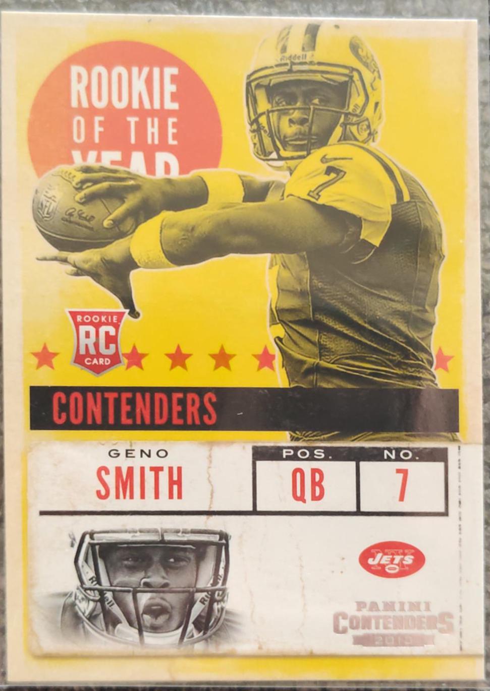 Geno Smith #5 Football Cards 2013 Panini Contenders Rookie of the Year