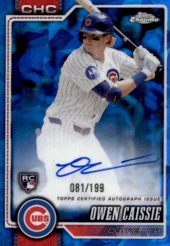 Owen Caissie #RA-OC 2026 Topps Chrome Sapphire Autograph Baseball