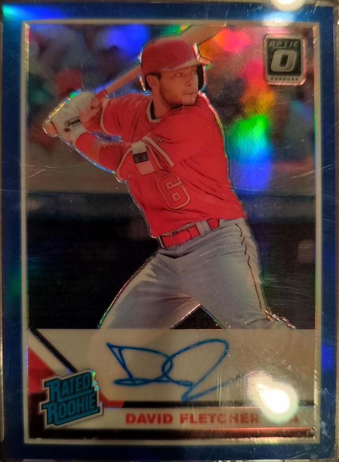 David Fletcher #RRS-DF Baseball Cards 2019 Panini Donruss Optic Rated Rookie Signatures