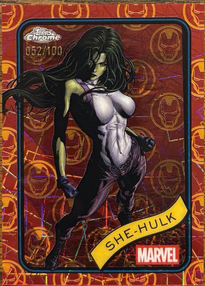 She-Hulk Iron Man Red & Gold Lazer Refractor