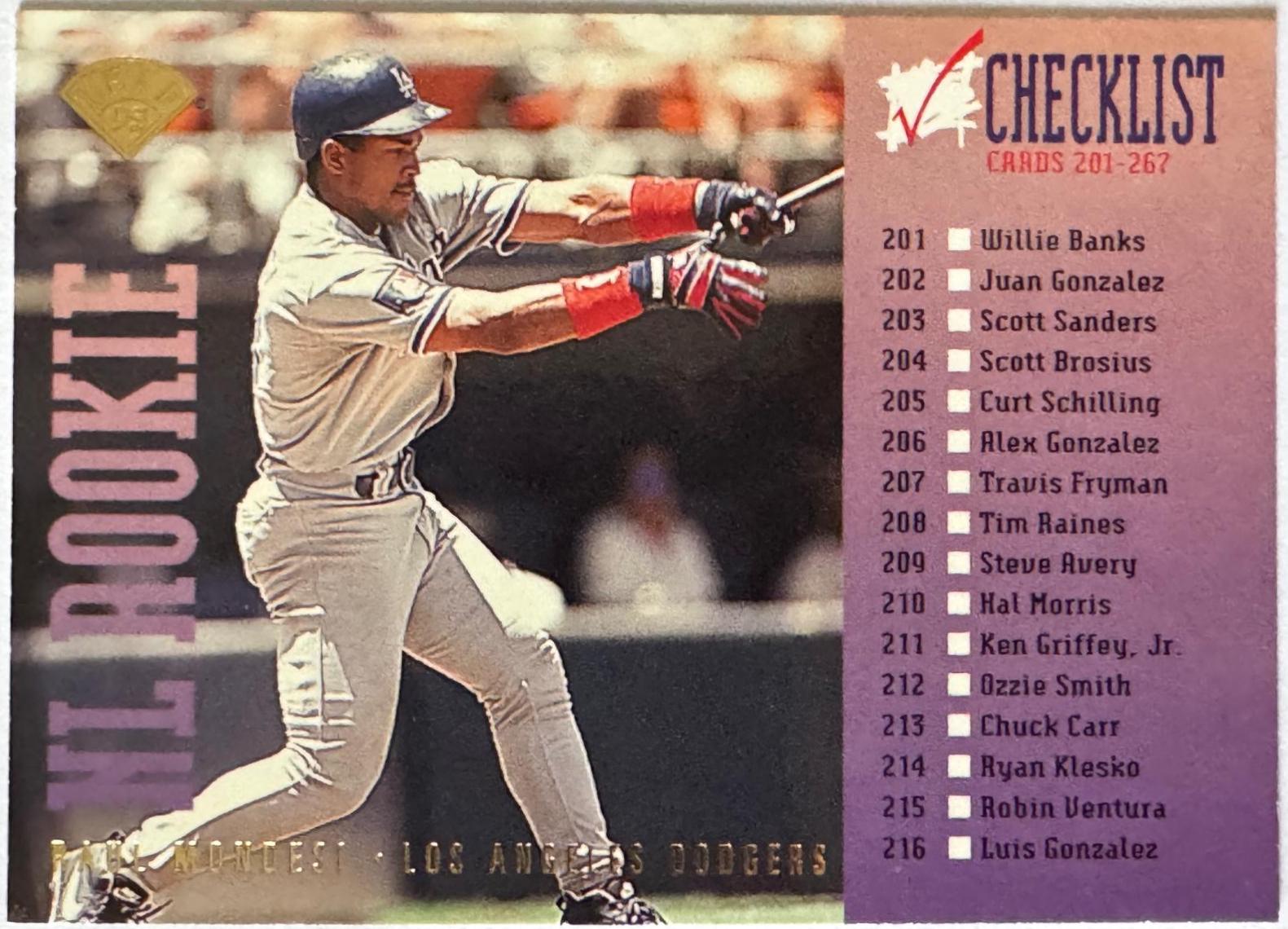 Checklist #5 Baseball Cards 1995 Leaf