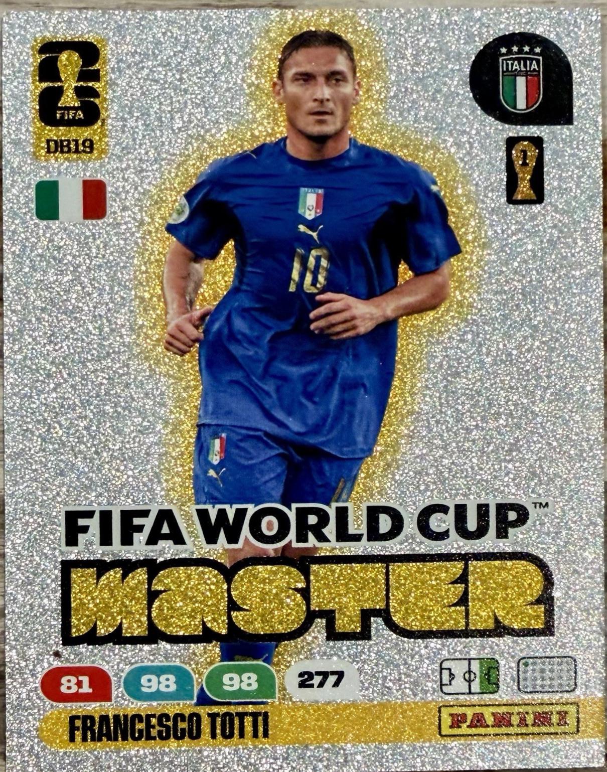 2026 Panini Adrenalyn XL FIFA World Cup Master Francesco Totti #DB19 card