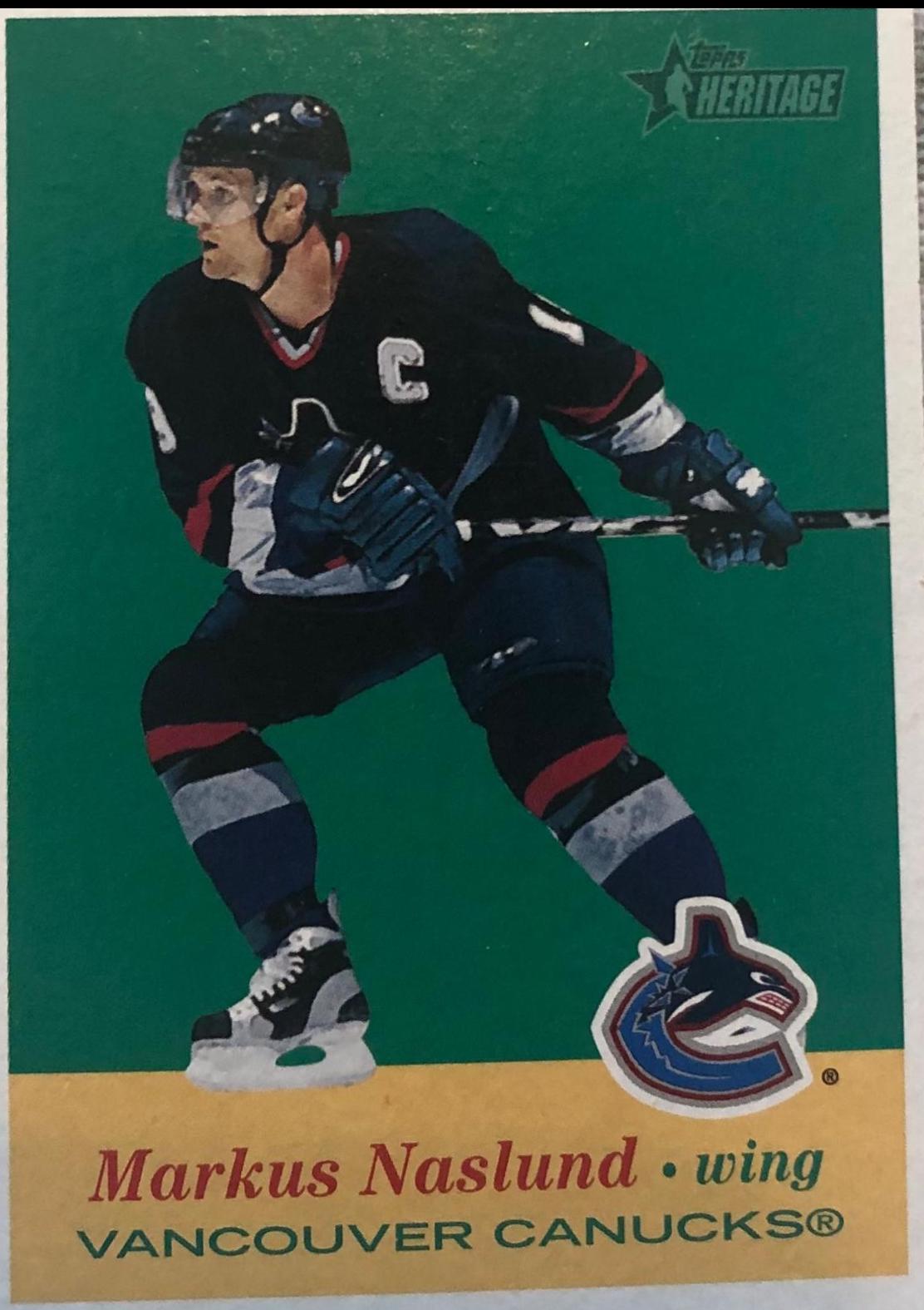Markus Naslund #16 Hockey Cards 2001 Topps Heritage