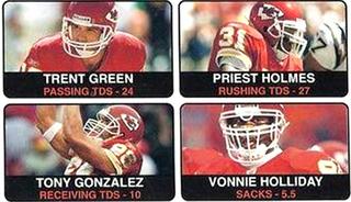 Trent Green, Priest Holmes, Tony Gonzalez, Vonnie Holliday