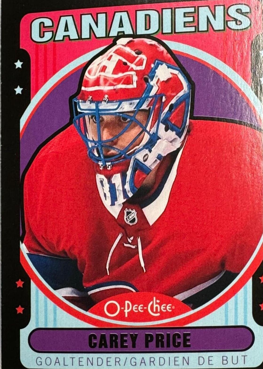 Carey Price #R-54 Hockey Cards 2021 O-Pee-Chee Retro