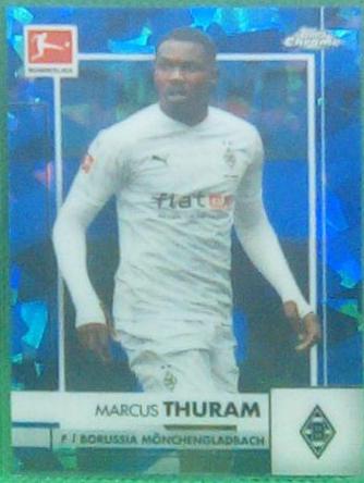 Marcus Thuram #75 2020 Topps Chrome Bundesliga Sapphire Soccer
