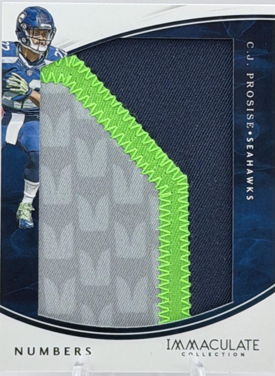 C.J. Prosise #CP 2016 Panini Immaculate Numbers Football