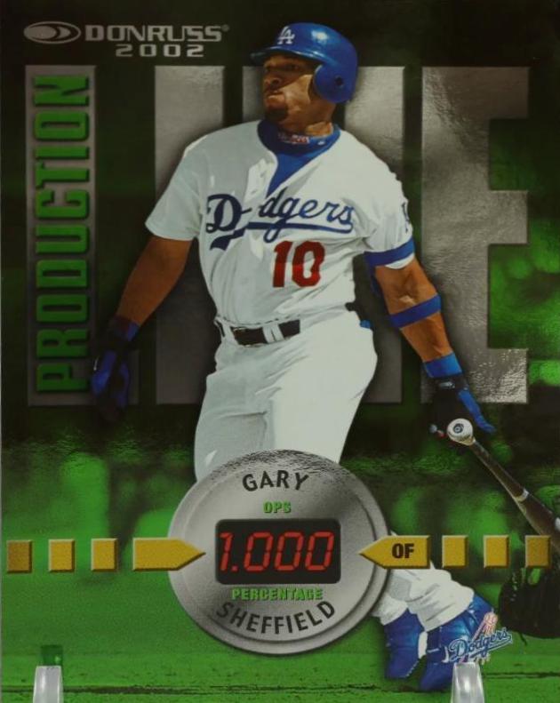 Gary Sheffield #PL-54 Baseball Cards 2002 Donruss Production Line