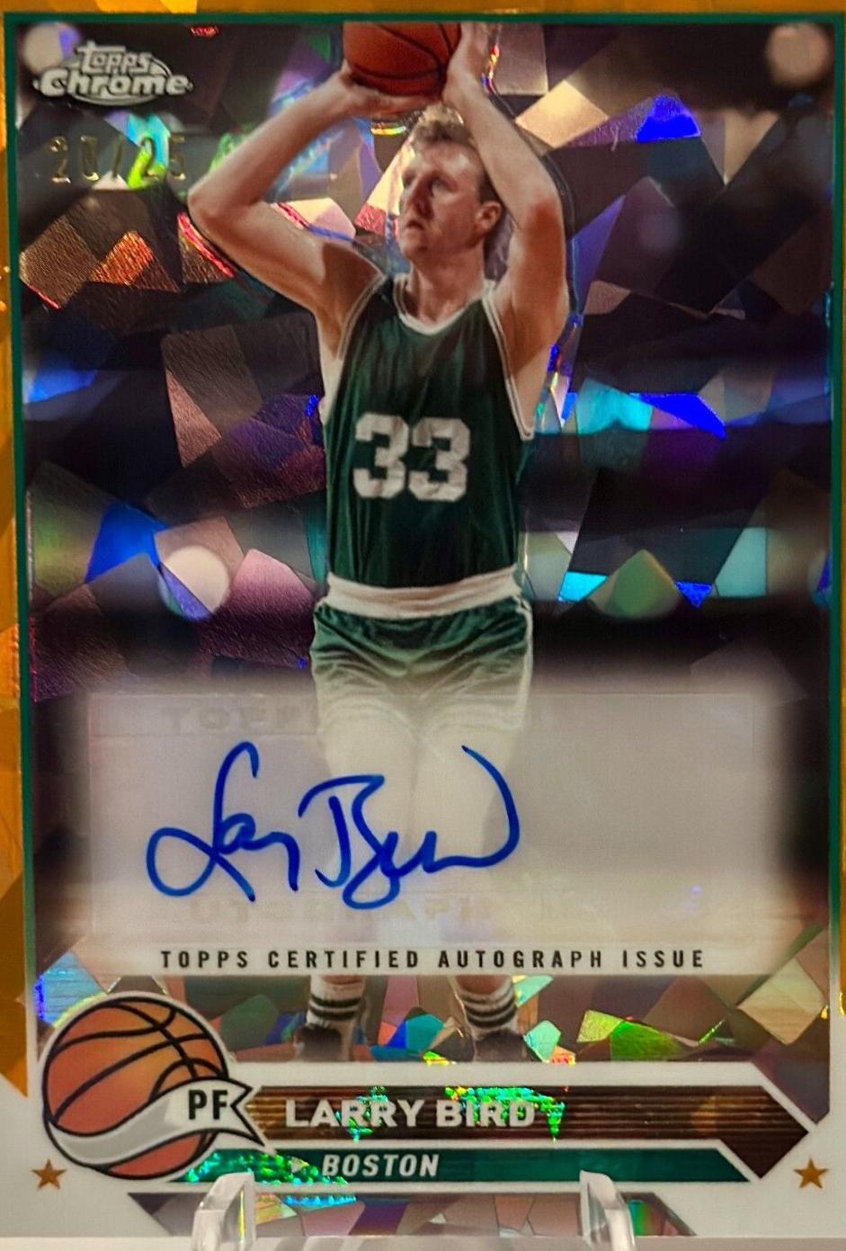 Larry Bird [Orange Sapphire] #CG-LB Prices | 2023 Topps Chrome