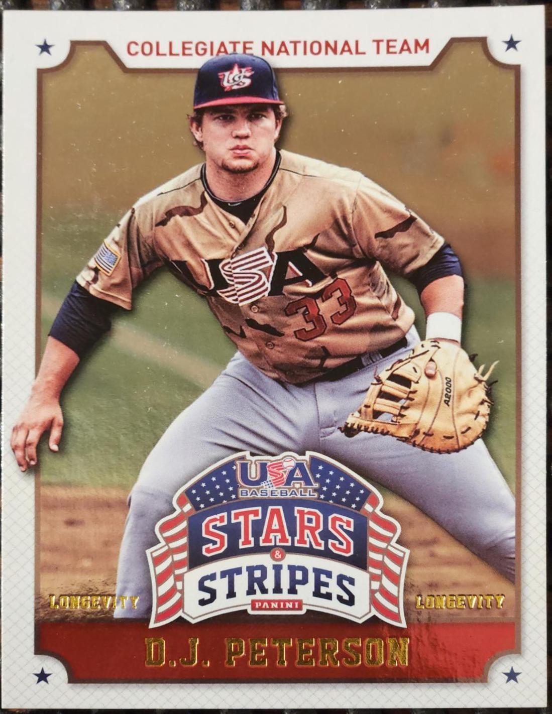 D.J. Peterson #27 2015 Panini Stars & Stripes USA Baseball