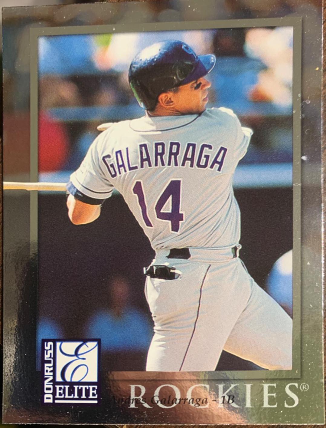 Andres Galarraga #44 Baseball Cards 1997 Panini Donruss Elite