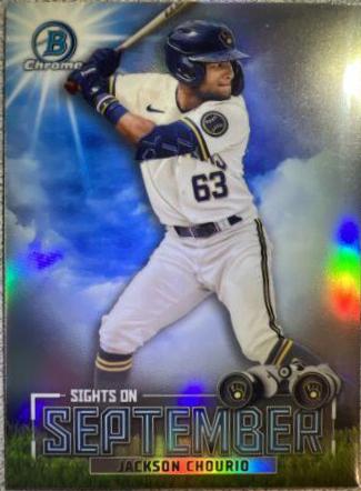 Jackson Chourio #SOS-11 Baseball Cards 2023 Bowman Sights on September