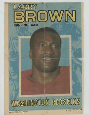 Larry Brown #32 Football Cards 1971 Topps Pin Ups