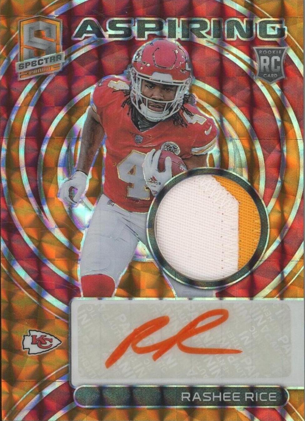 Rashee Rice #13 Football Cards 2023 Panini Spectra Rookie Autograph Neon Orange