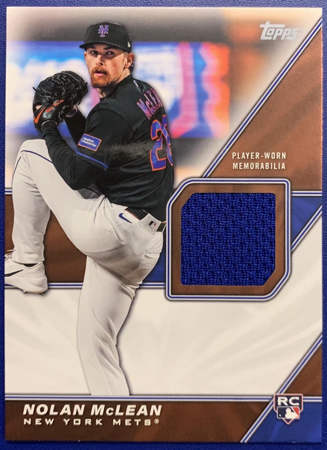 Nolan McLean #MLMU-NM 2026 Topps Update Major League Material Baseball