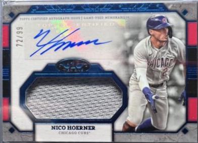 Nico Hoerner #AT1JR-NH 2024 Topps Tier One Baseball Autographed Jumbo Relics