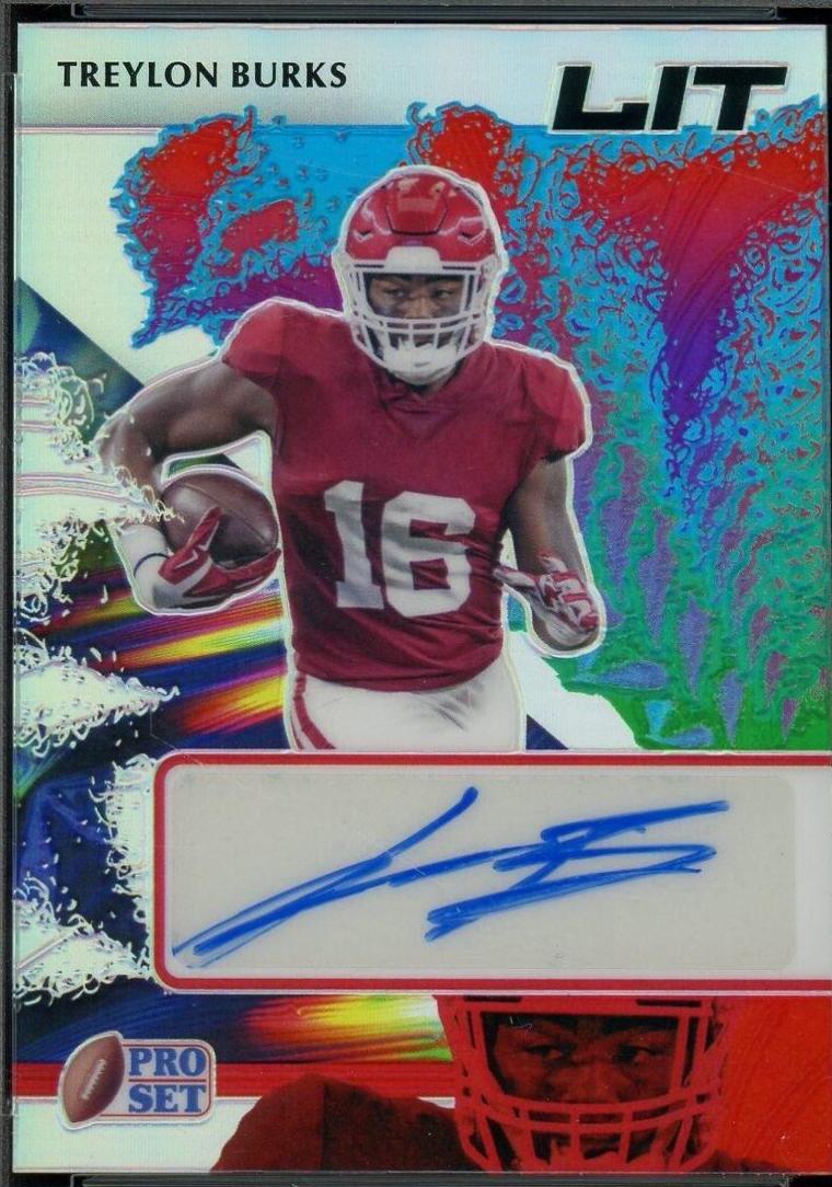 Treylon Burks #L-TB1 Football Cards 2022 Pro Set Metal Lit Autographs