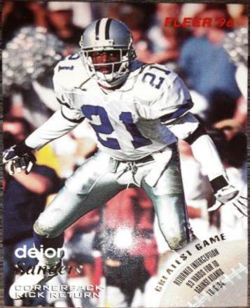 Deion Sanders #36 Football Cards 1996 Fleer