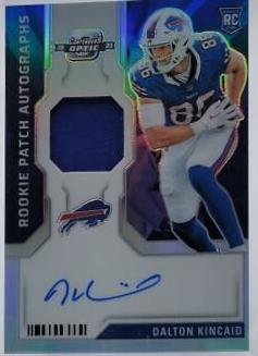 Dalton Kincaid #6 Football Cards 2023 Panini Contenders Optic Rookie Patch Autographs