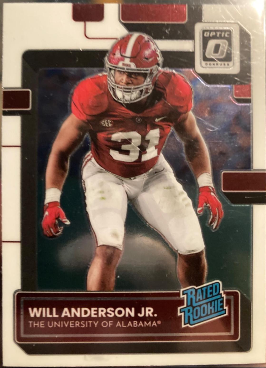 Will Anderson Jr. #3 Football Cards 2023 Panini Chronicles Draft Picks Donruss Optic Rated Rookie