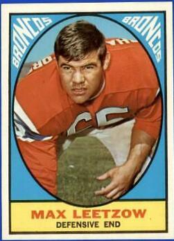 Max Leetzow #40 Football Cards 1967 Topps