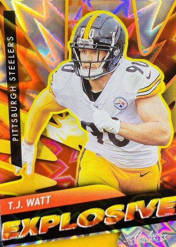 TJ Watt #E36 Football Cards 2021 Panini Absolute Explosive